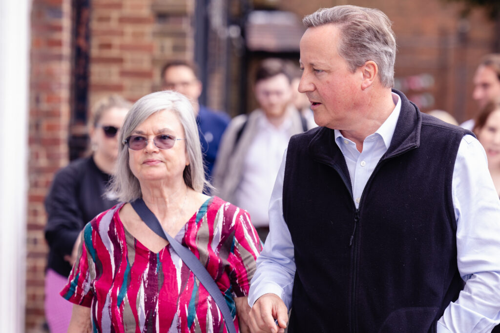 David Cameron visits Harpenden Conservative candidate Nigel Gardner. Photo: Penny Bird