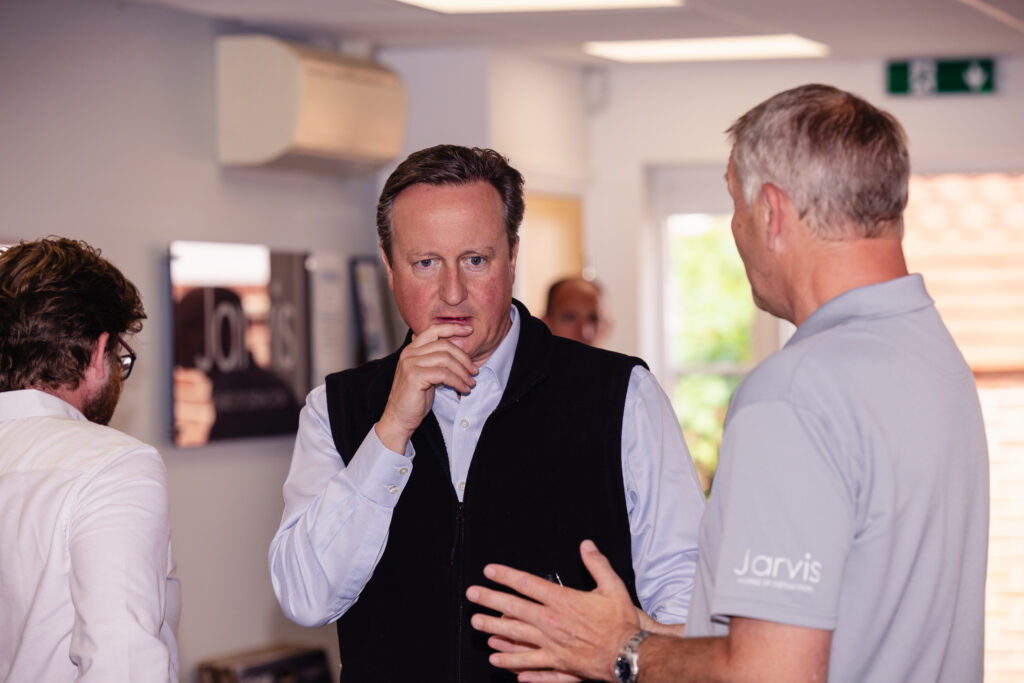 David Cameron visits Harpenden Conservative candidate Nigel Gardner. Photo: Penny Bird