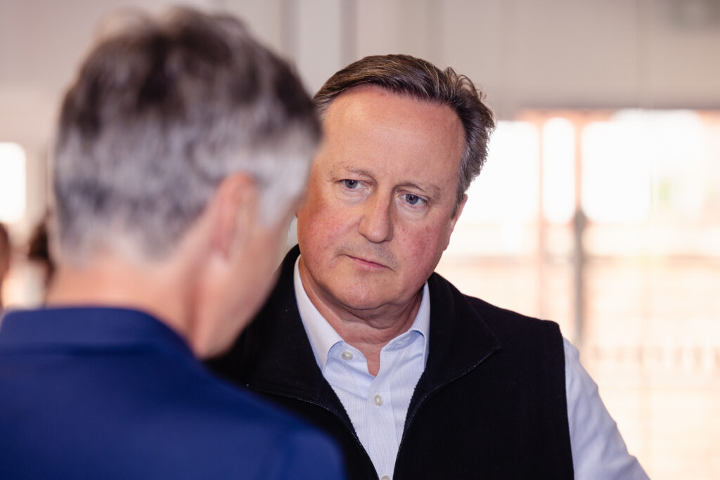 David Cameron visits Harpenden Conservative candidate Nigel Gardner. Photo: Penny Bird