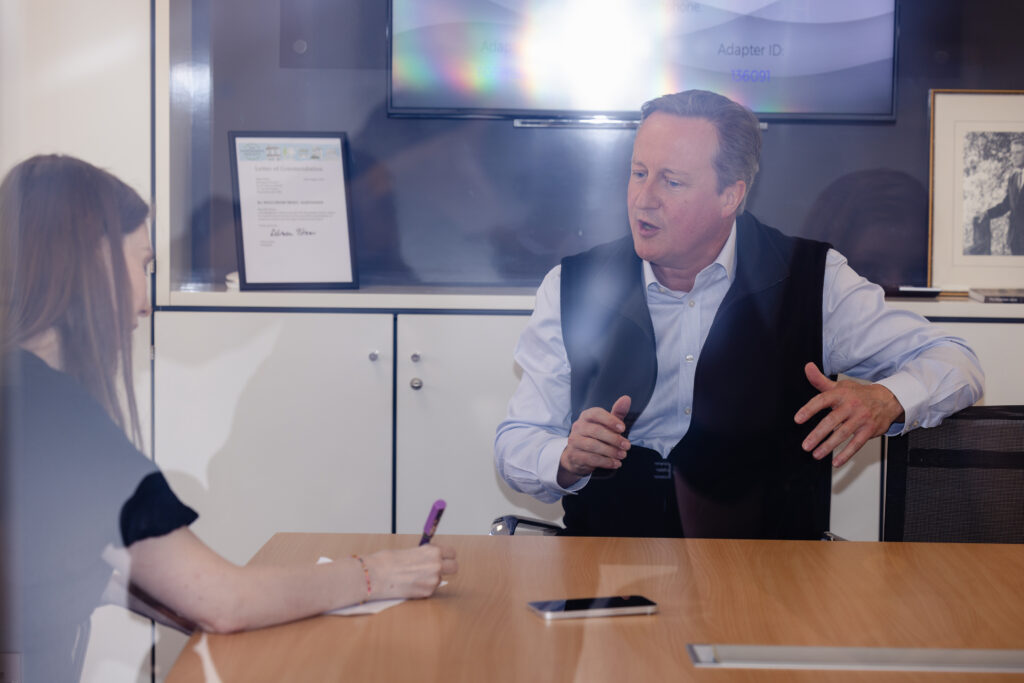 David Cameron visits Harpenden Conservative candidate Nigel Gardner. Photo: Penny Bird