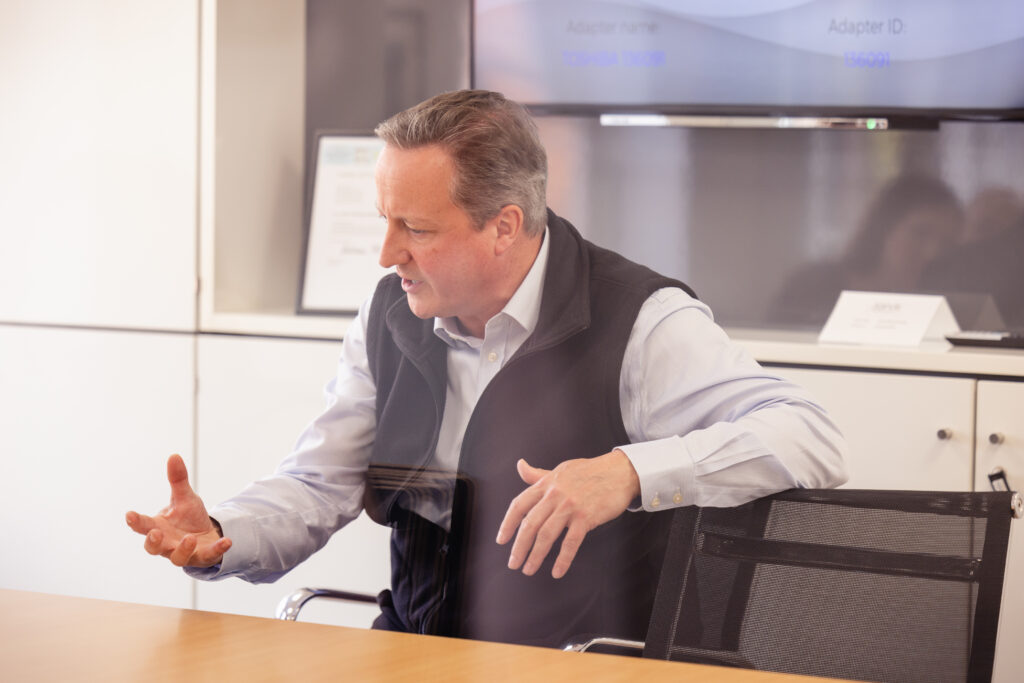 David Cameron visits Harpenden Conservative candidate Nigel Gardner. Photo: Penny Bird