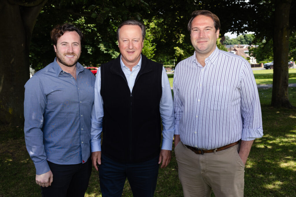 David Cameron visits Harpenden Conservative candidate Nigel Gardner. Photo: Penny Bird