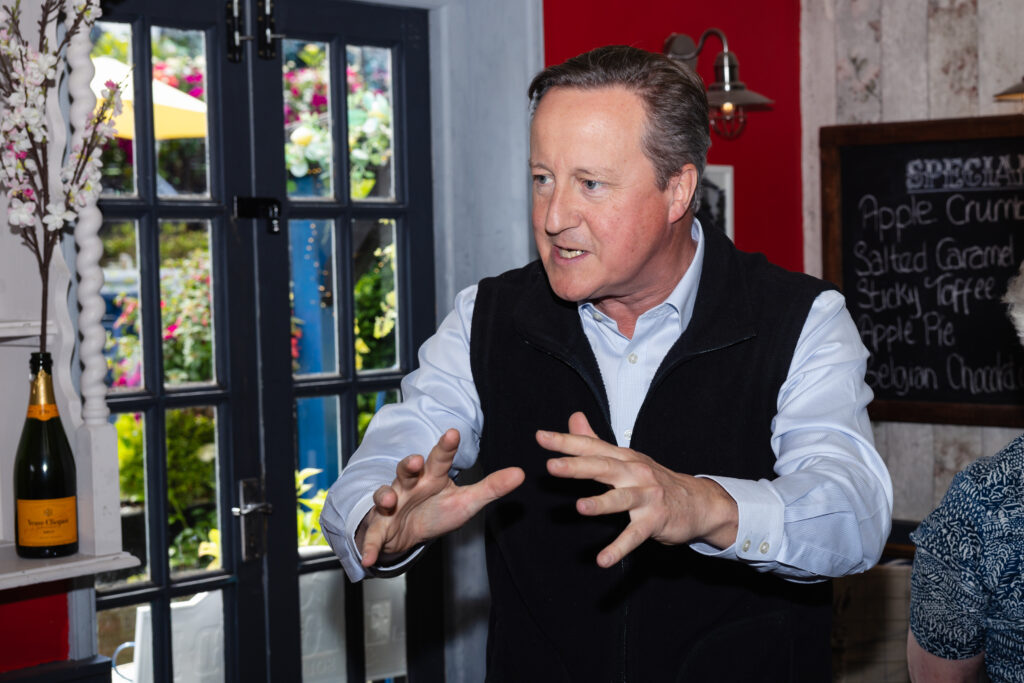 David Cameron visits Harpenden Conservative candidate Nigel Gardner. Photo: Penny Bird
