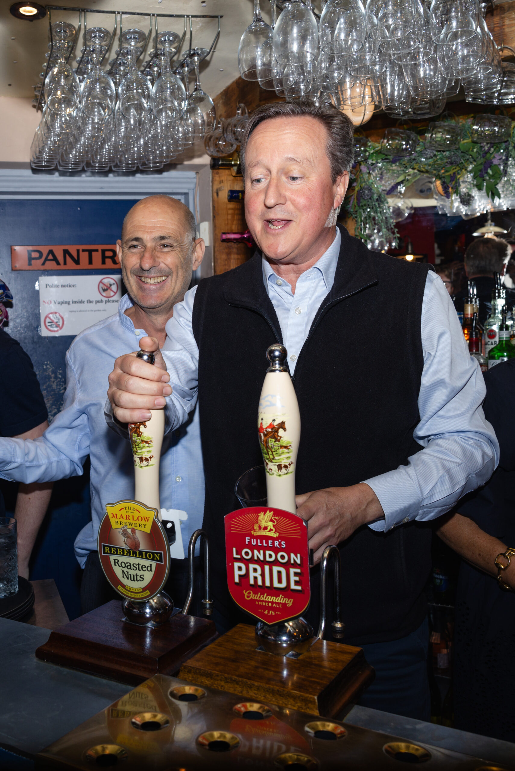 David Cameron visits Harpenden Conservative candidate Nigel Gardner. Photo: Penny Bird