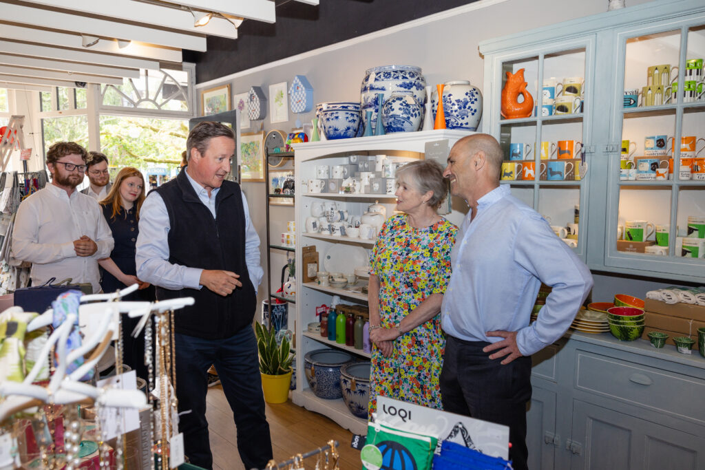David Cameron visits Harpenden Conservative candidate Nigel Gardner. Photo: Penny Bird