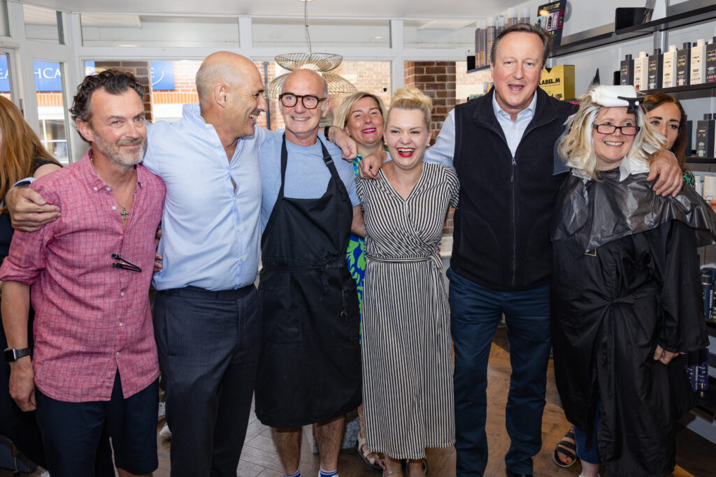 David Cameron visits Harpenden Conservative candidate Nigel Gardner. Photo: Penny Bird
