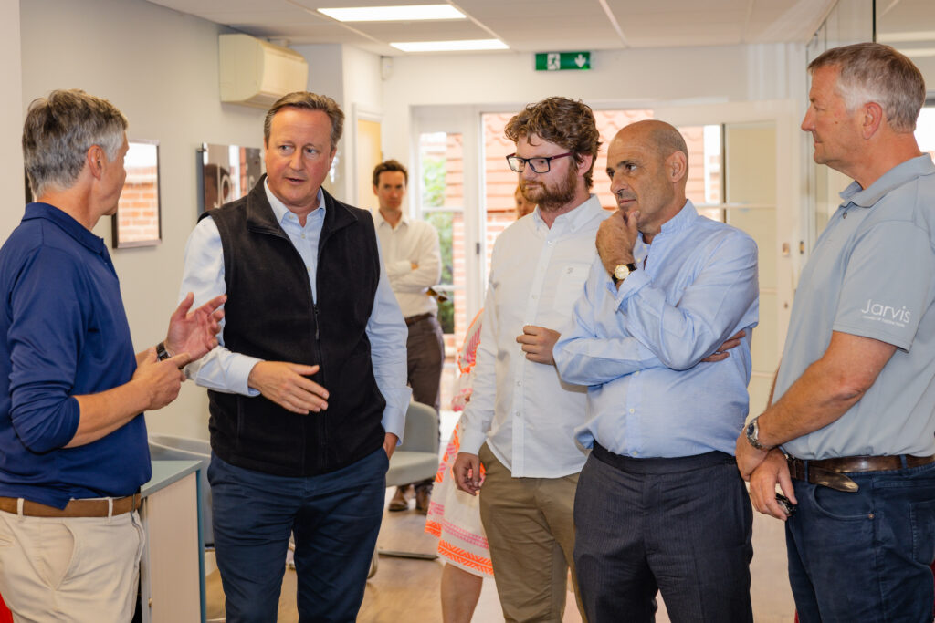 David Cameron visits Harpenden Conservative candidate Nigel Gardner. Photo: Penny Bird