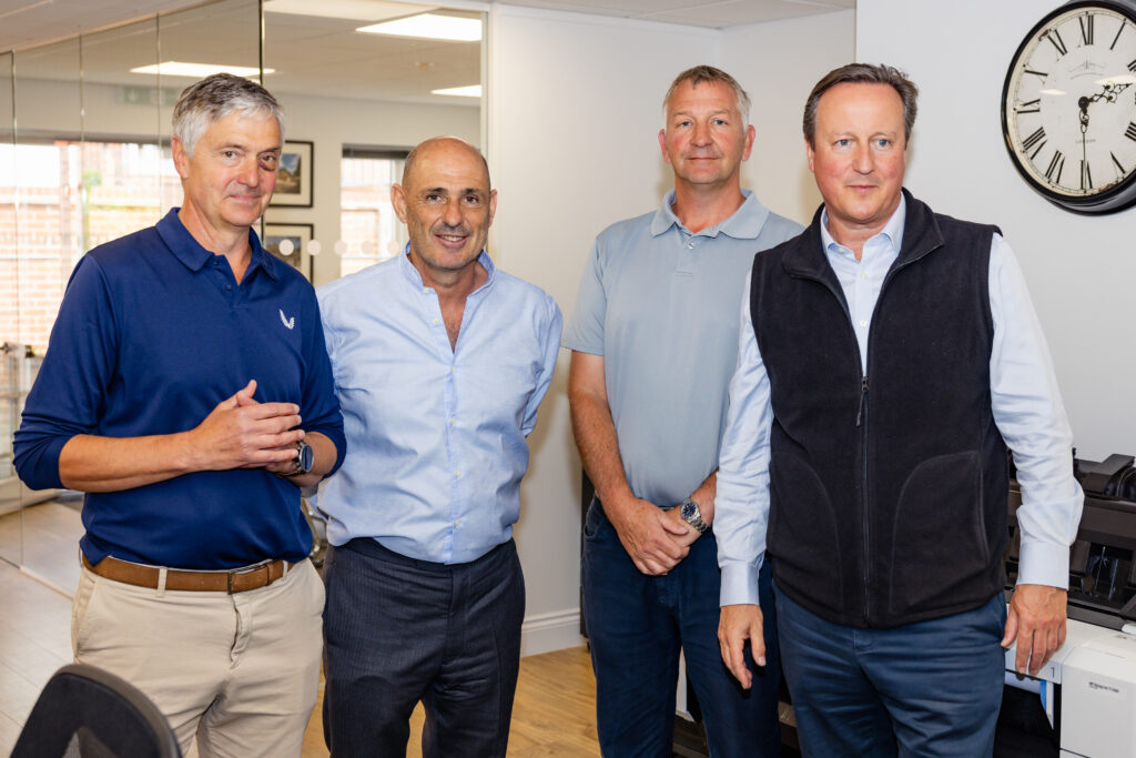 David Cameron visits Harpenden Conservative candidate Nigel Gardner. Photo: Penny Bird