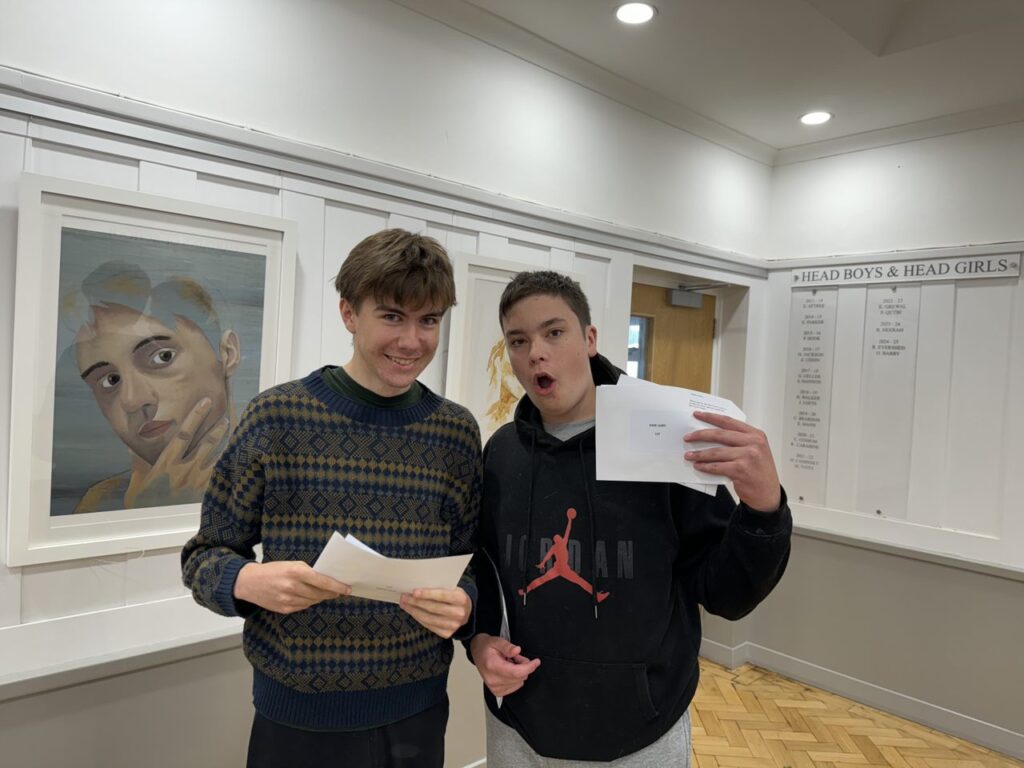 Verulam students receive their GCSE results.