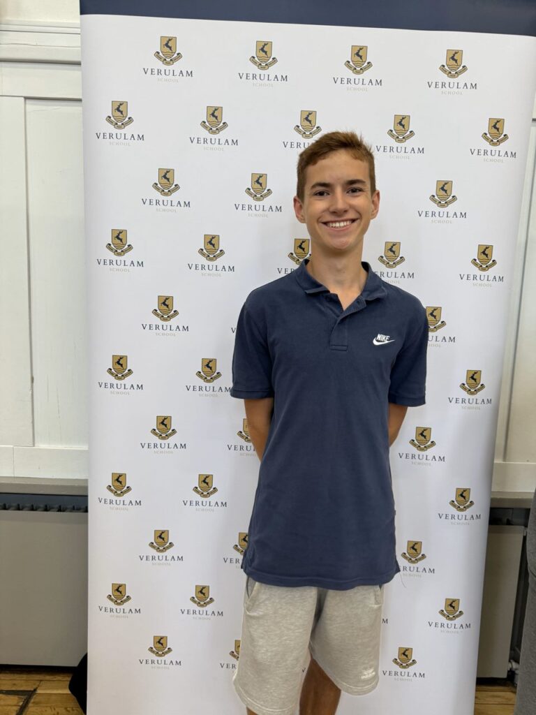 Verulam students receive their GCSE results.