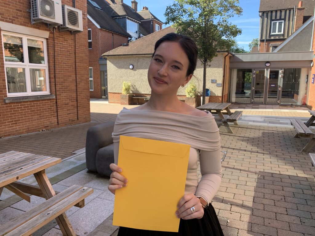 Daria, from Ukraine, has earned four A Levels, including an A* in psychology, an A in music, a B in English literature and a C in drama and theatre studies.