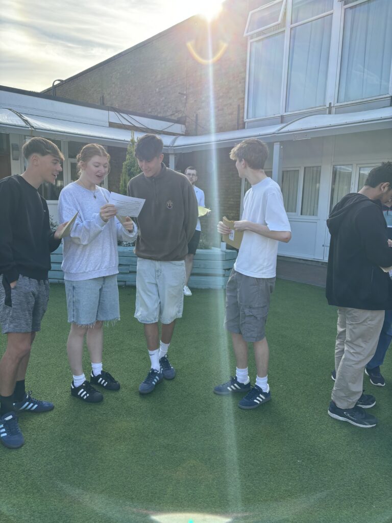 A level results day at Samuel Ryder Academy.