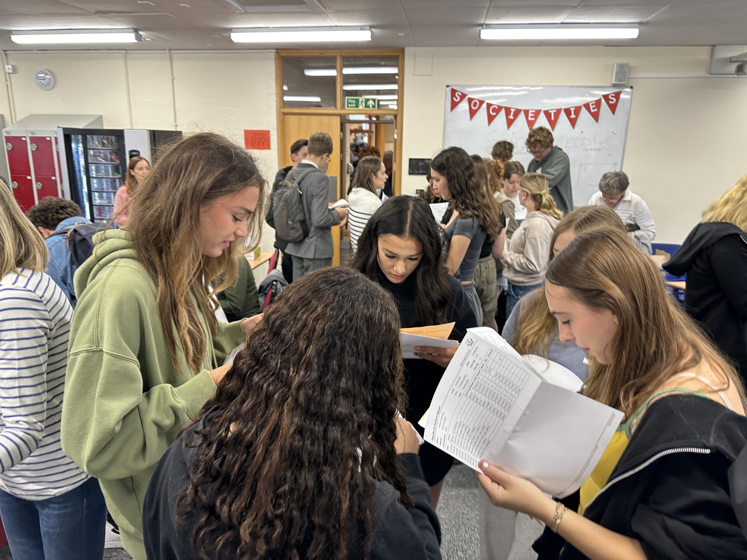 GCSE celebrations at Sandringham School.