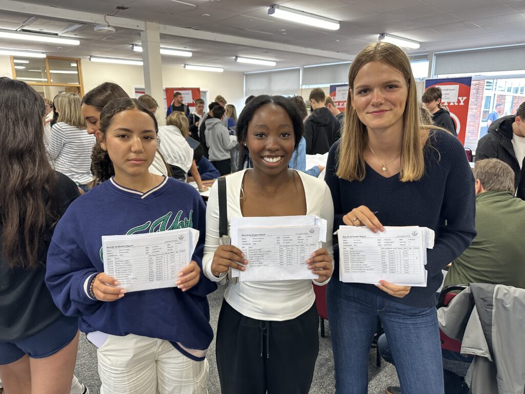 GCSE celebrations at Sandringham School.