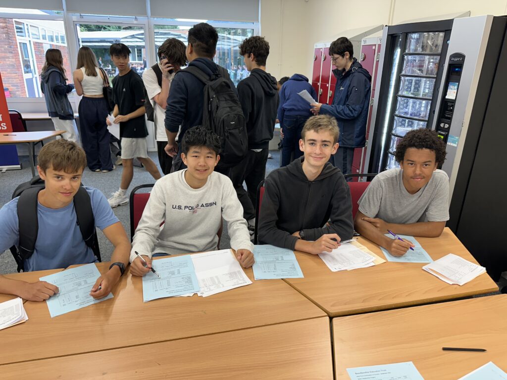 GCSE celebrations at Sandringham School.