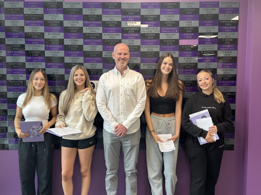 GCSE results day at Katherine Warington School.