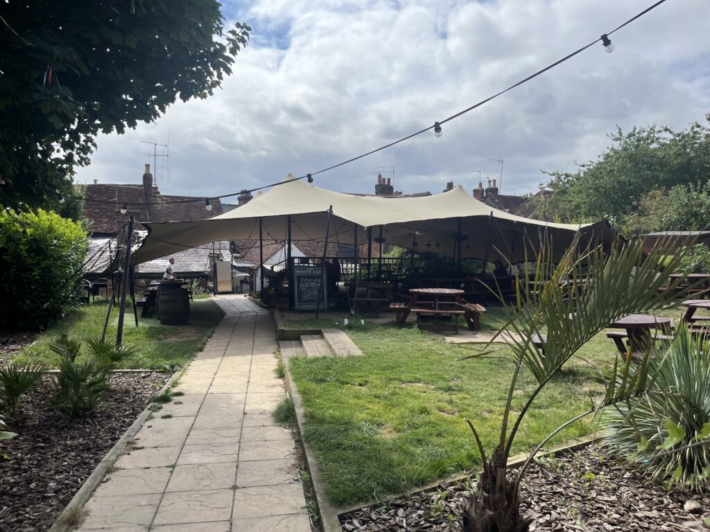 The White Lion's garden.
