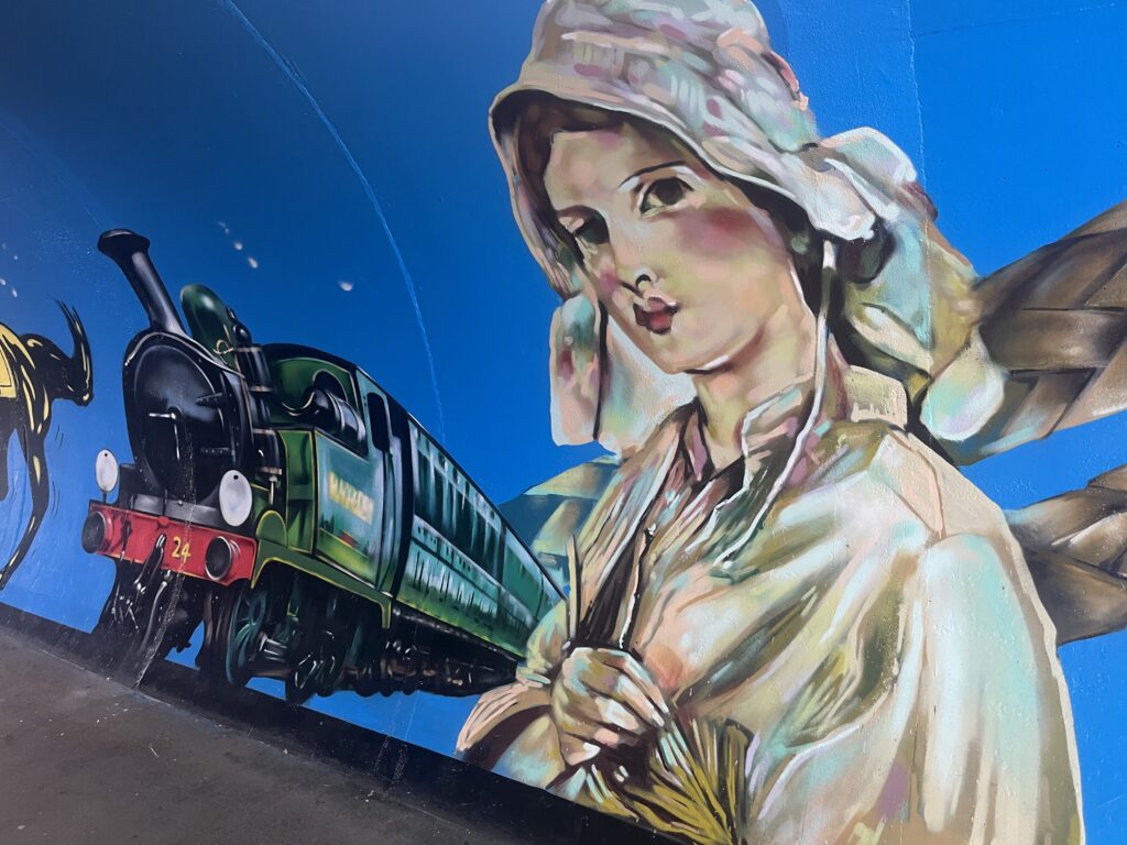 The new mural in Harpenden's Station Road underpass.