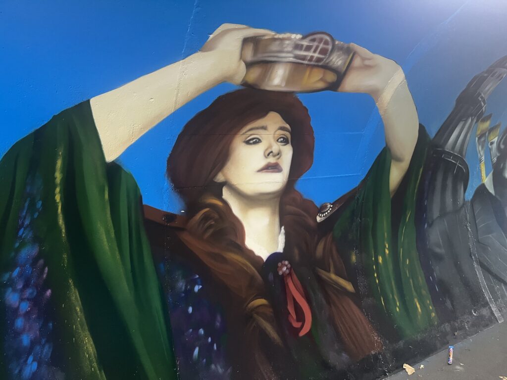 The new mural in Harpenden's Station Road underpass.