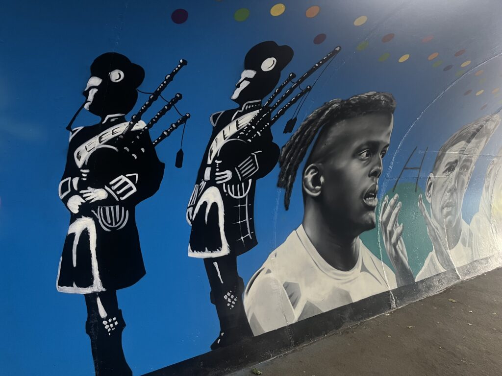 The new mural in Harpenden's Station Road underpass.
