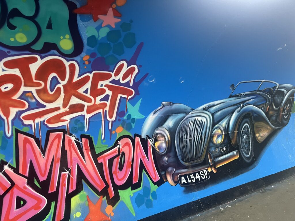 The new mural in Harpenden's Station Road underpass.