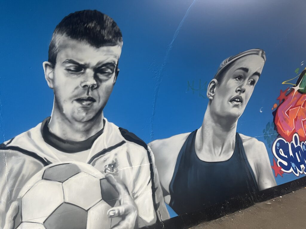 The new mural in Harpenden's Station Road underpass.
