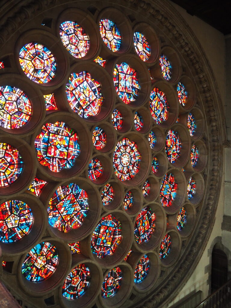 Inside St Albans Cathedral.