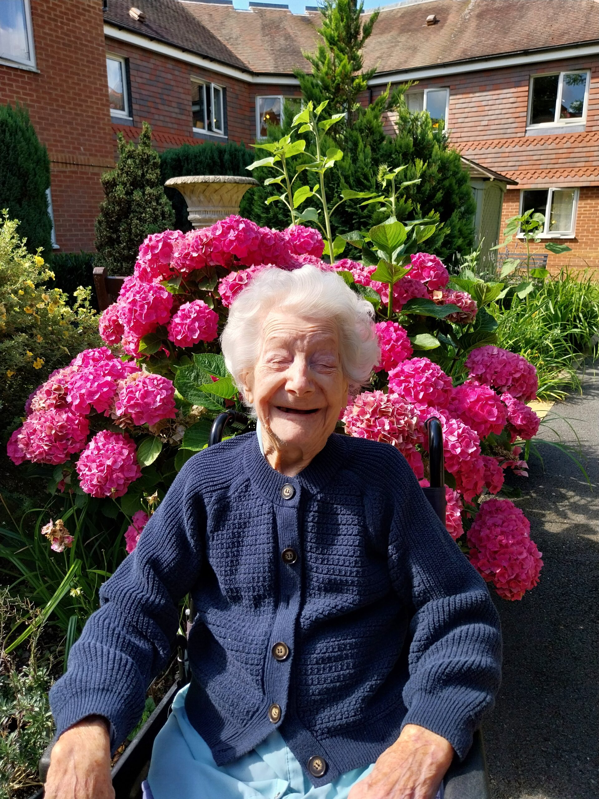 100-year-old Marjorie Clarke lives at Alban Manor care home.