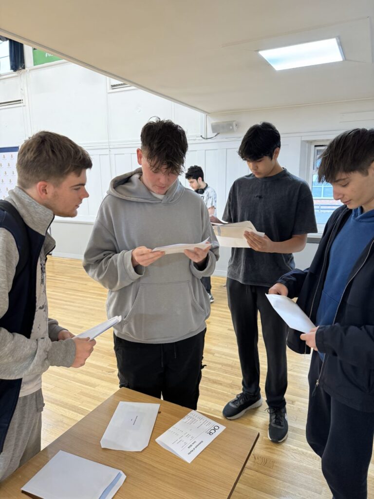 Verulam students receive their GCSE results.