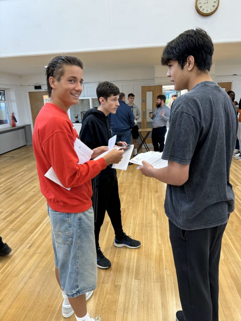Verulam students receive their GCSE results.