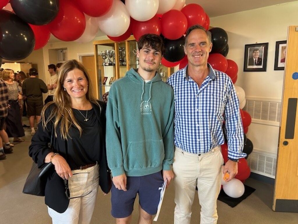 A level results day at St Columba's College.