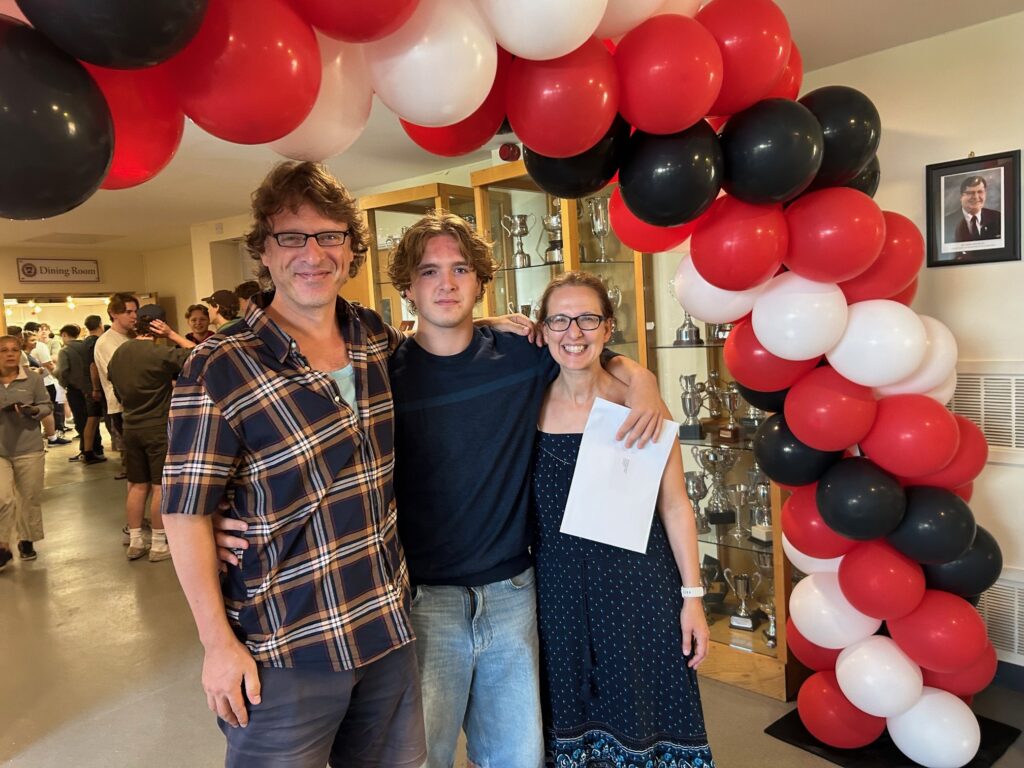 A level results day at St Columba's College.