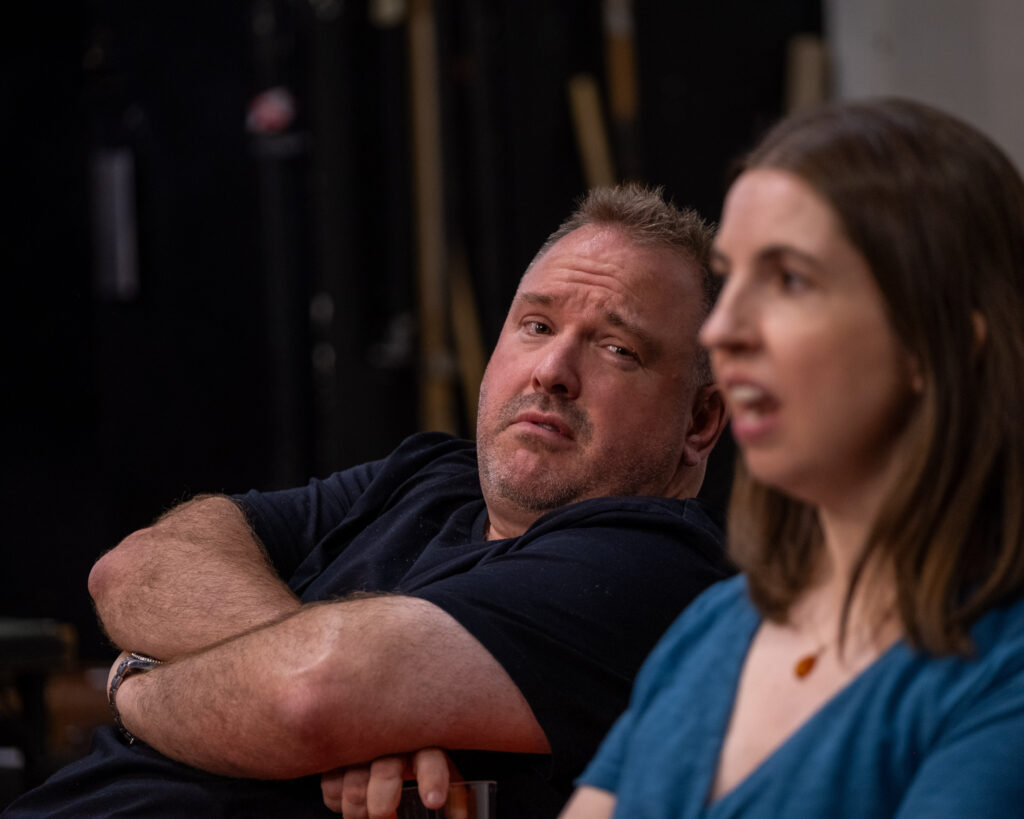 Rehearsals for Hay Fever by the Company of Ten at the Abbey Theatre. Photo: Anne Frizell