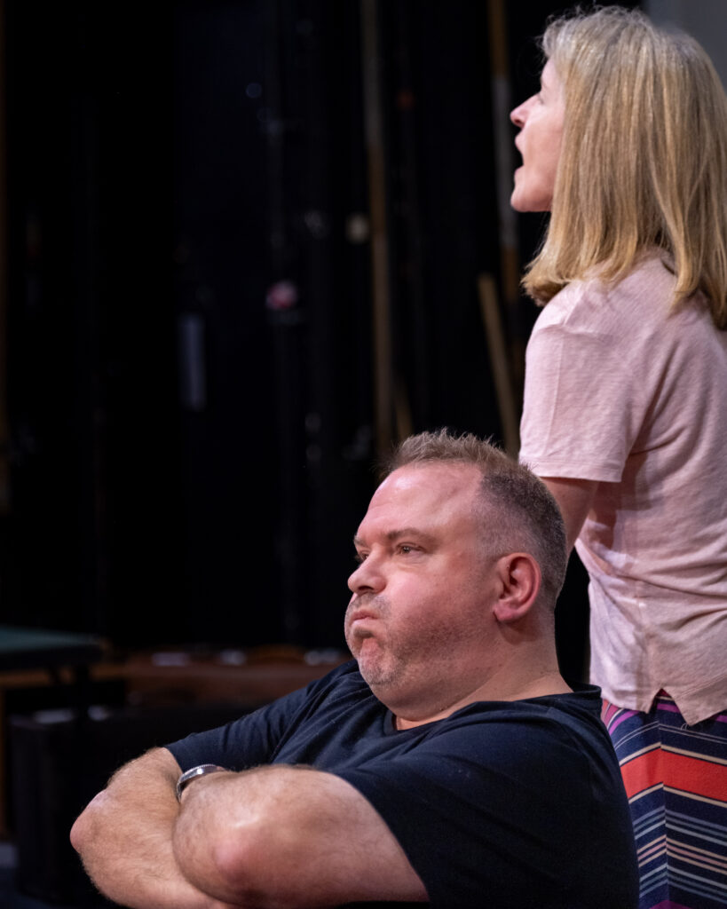 Rehearsals for Hay Fever by the Company of Ten at the Abbey Theatre. Photo: Anne Frizell
