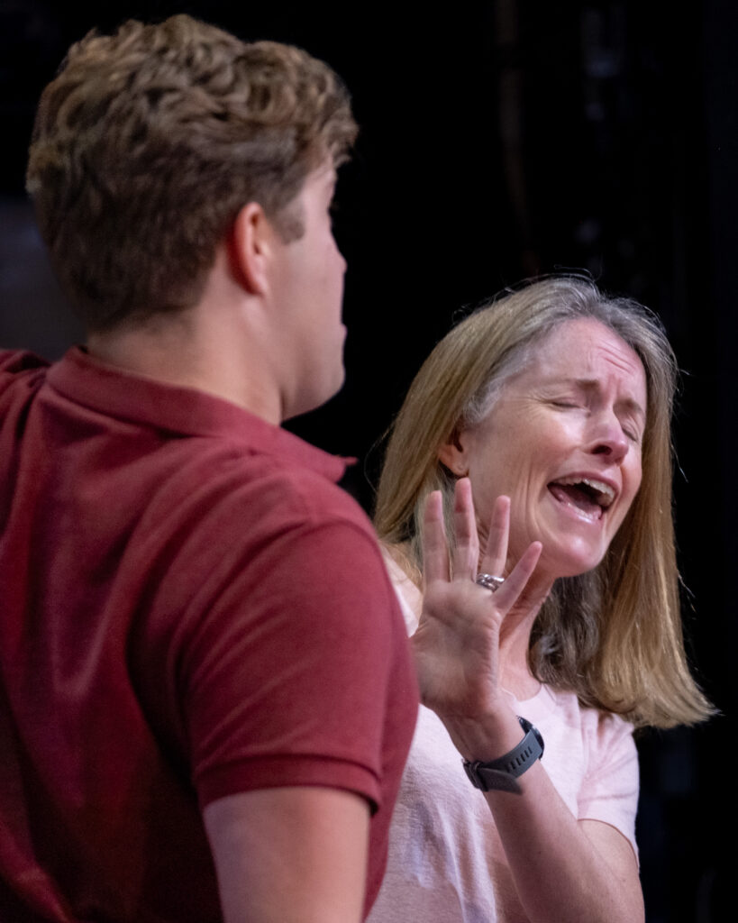 Rehearsals for Hay Fever by the Company of Ten at the Abbey Theatre. Photo: Anne Frizell