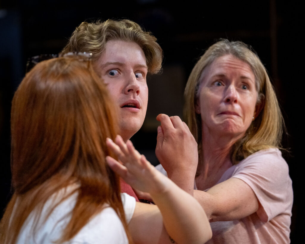 Rehearsals for Hay Fever by the Company of Ten at the Abbey Theatre. Photo: Anne Frizell