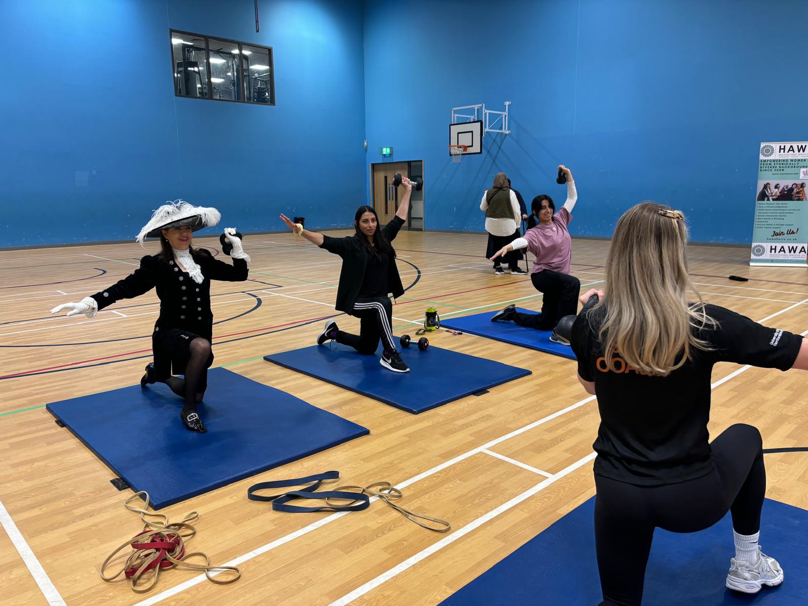 The High Sheriff of Hertfordshire, Annie Brewster, recently visited HAWA Multicultural Services’ women-only gym and fitness centre at Beaumont School.