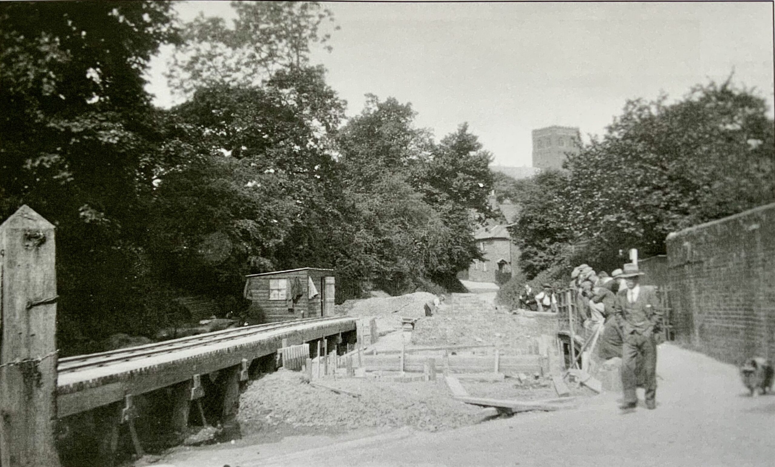 Work on the construction of Verulamium Lake.