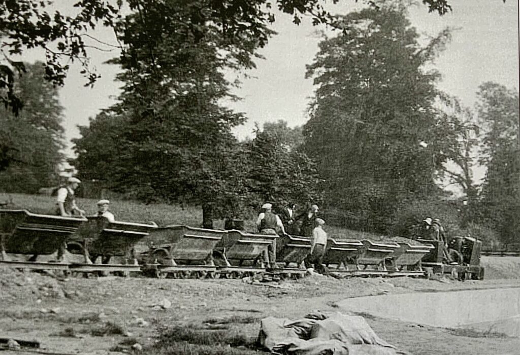 Work on the construction of Verulamium Lake.