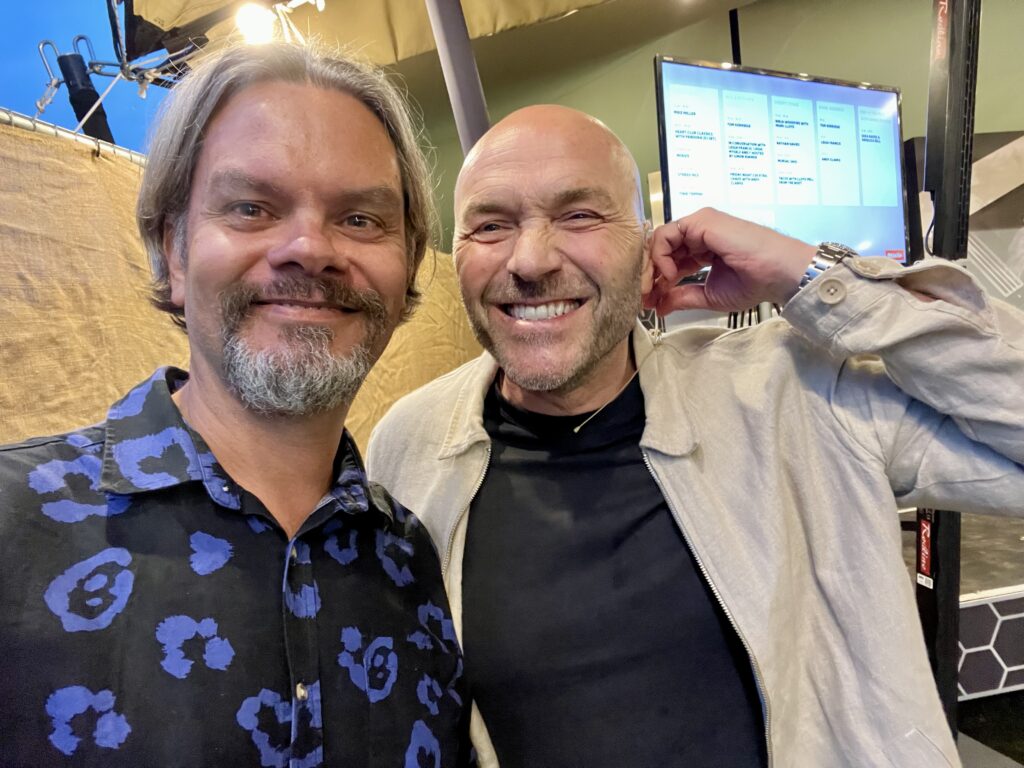 St Albans Times editor Matt Adams with Simon Rimmer.