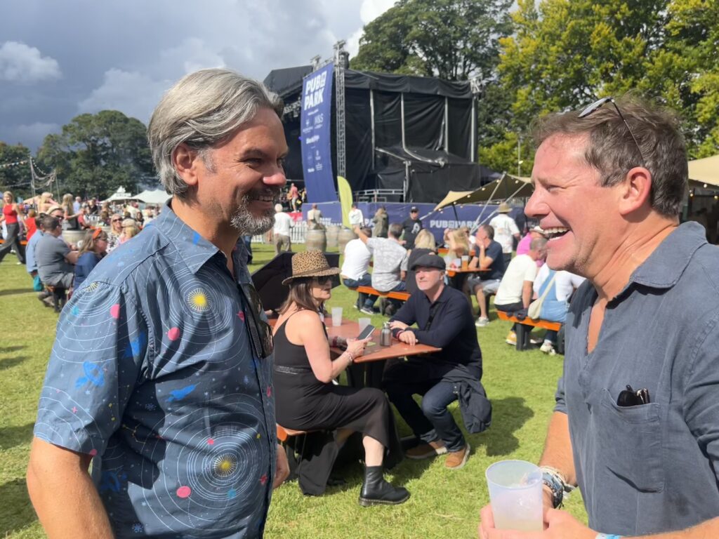 St Albans Times editor Matt Adams with Matt Tebbutt.