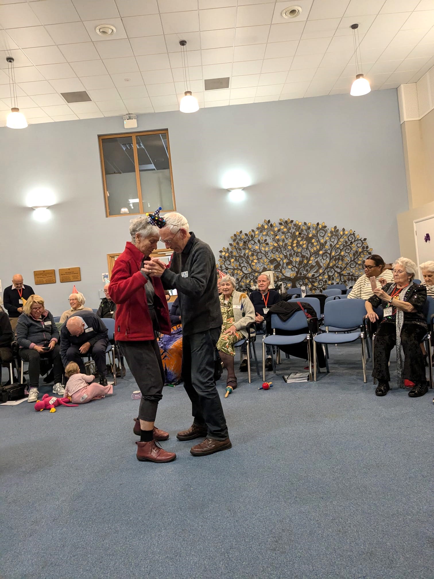 Singing for Memory Loss at SAMS' first birthday party.