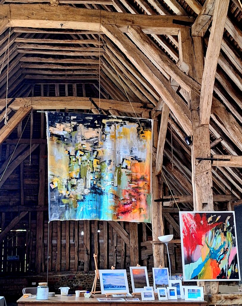 ArtShed teachers held an exhibition at Kingsbury Barn in St Albans.
