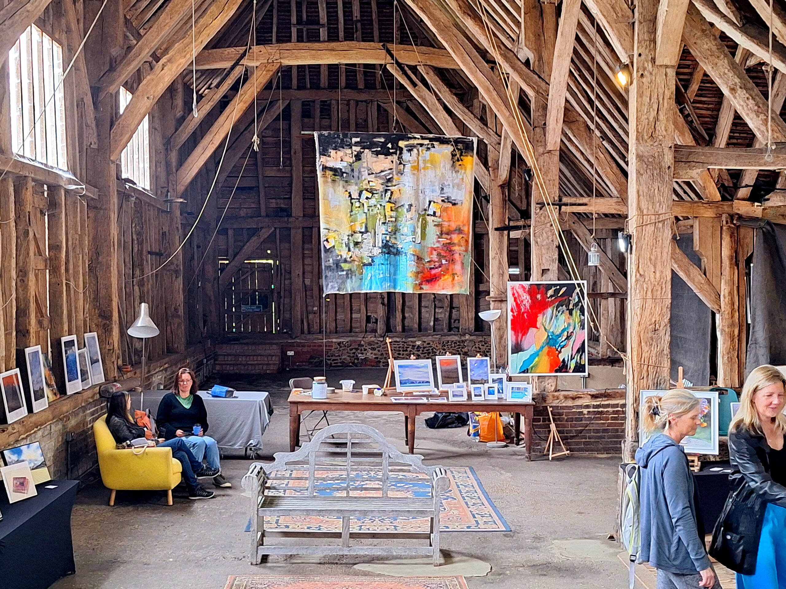 ArtShed teachers held an exhibition at Kingsbury Barn in St Albans.