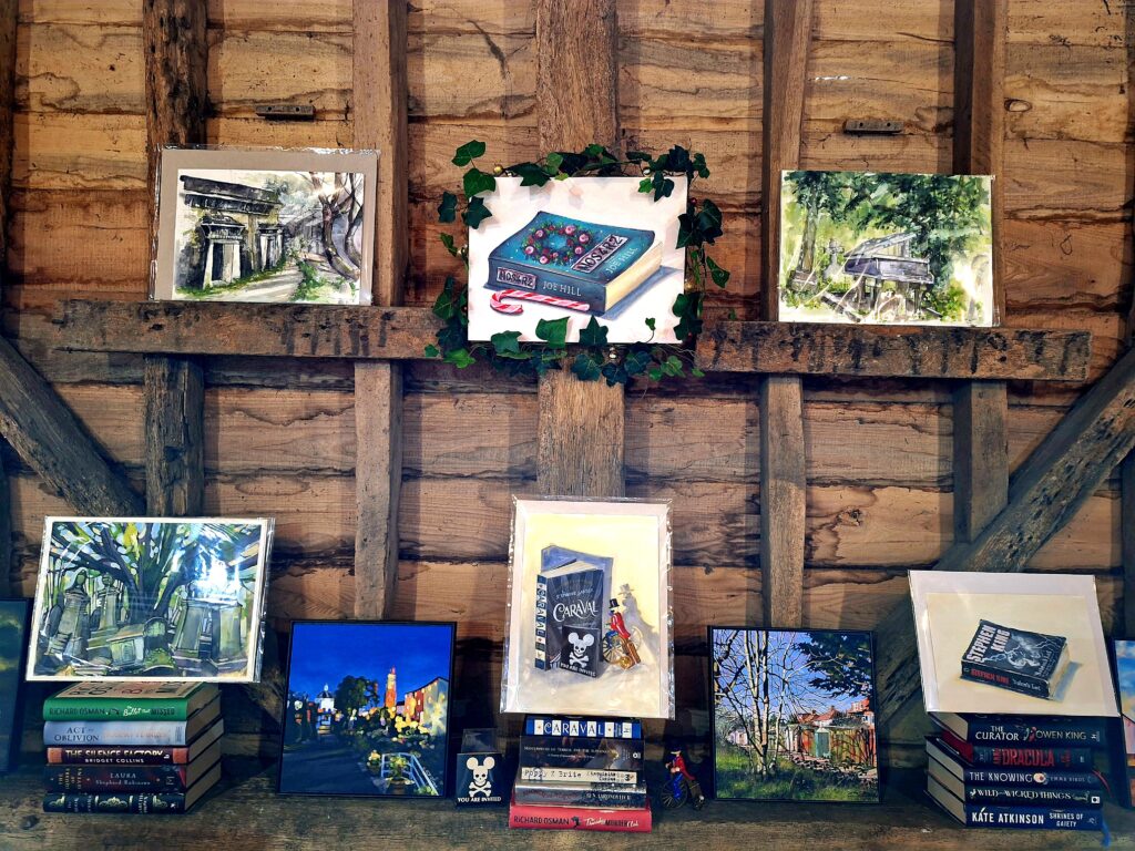 ArtShed teachers held an exhibition at Kingsbury Barn in St Albans.