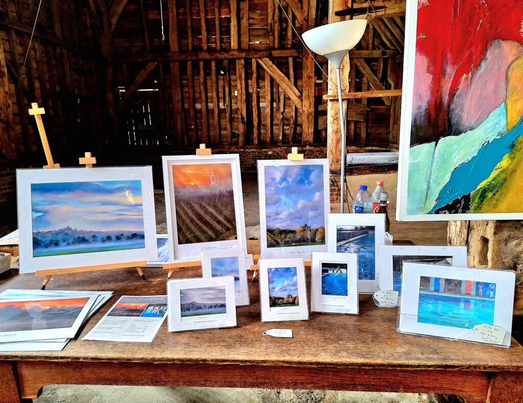 ArtShed teachers held an exhibition at Kingsbury Barn in St Albans.