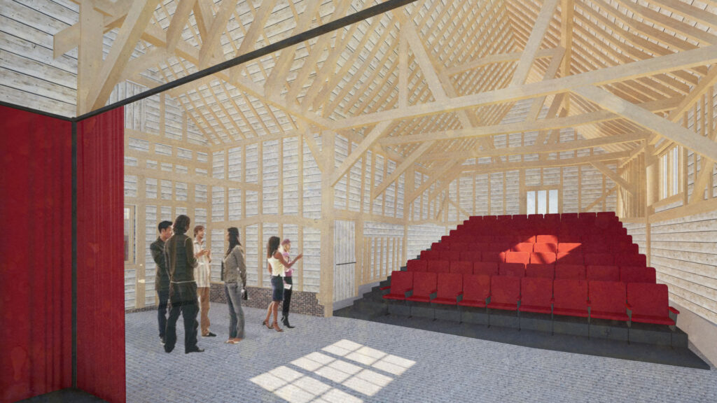 An artist's impression of the new OVO theatre at St Germain's Barn.