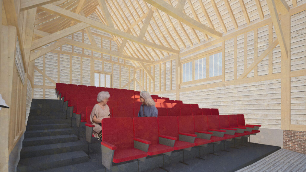 An artist's impression of the new OVO theatre at St Germain's Barn.
