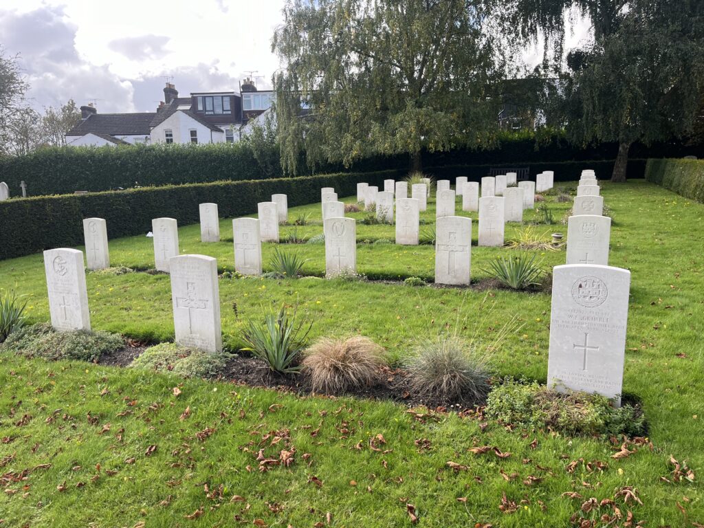 War graves at Hatfield Road Cemetery.