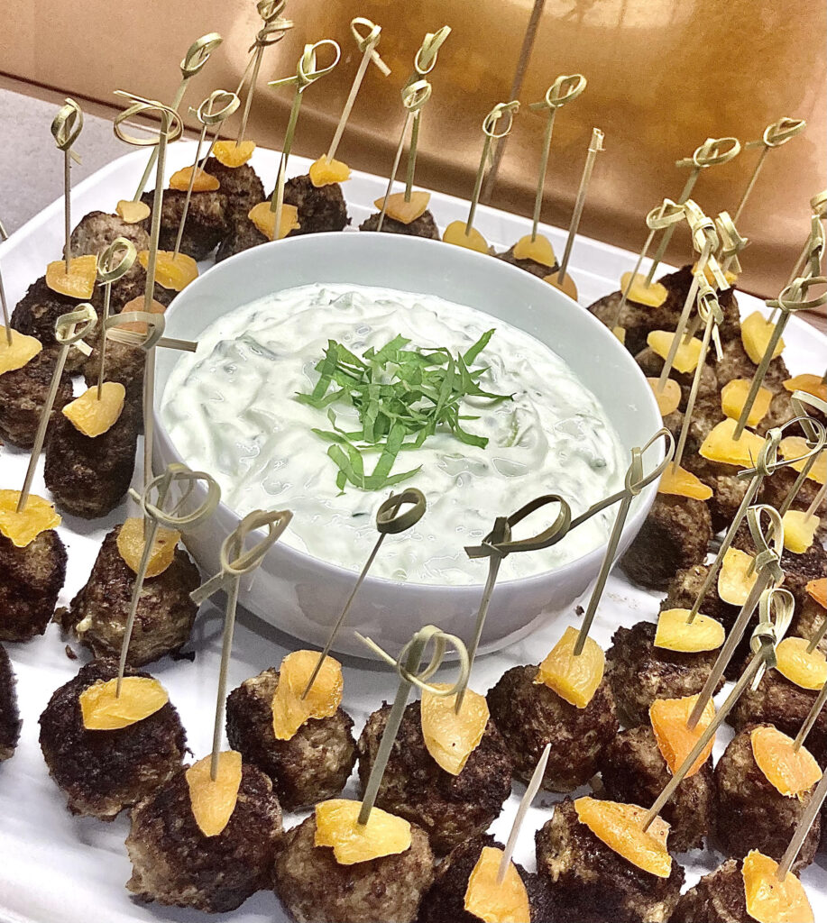 Lamb and apricot skewers